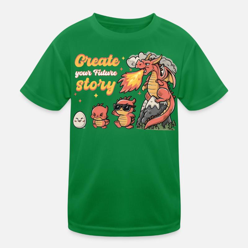 Create Your Future Story Child School Motivation Kids Functional T-Shirt
