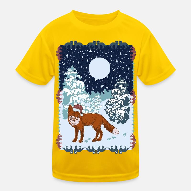 FOX UNDER MOONLIGHT Kids Functional T-Shirt