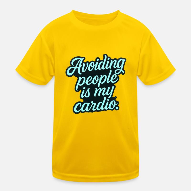 Avoiding people is my cardio. – Introvert Tattoo S Kinder Funktions-T-Shirt