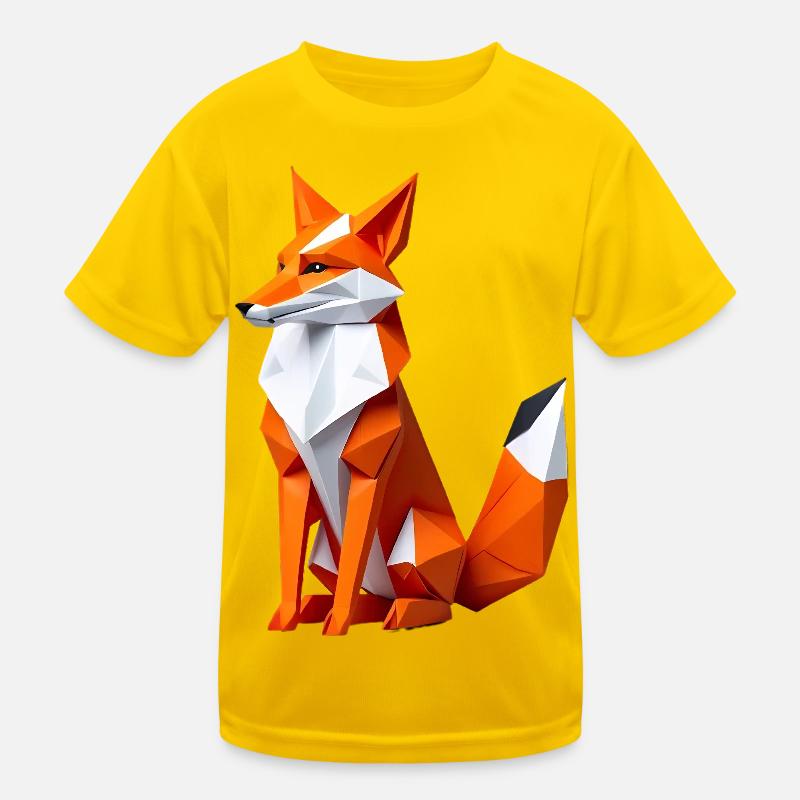 Geometrischer Polygonfuchs Kinder Funktions-T-Shirt
