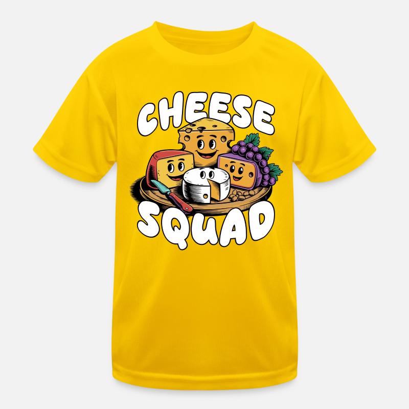 Cheese Squad Cheese Team Cheeses Cheese Plate Kids Functional T-Shirt