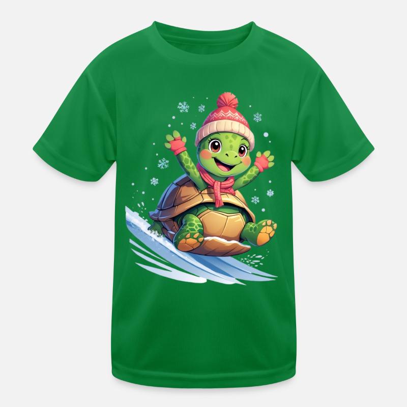 Winterwelle Surfturtle Kinder Funktions-T-Shirt