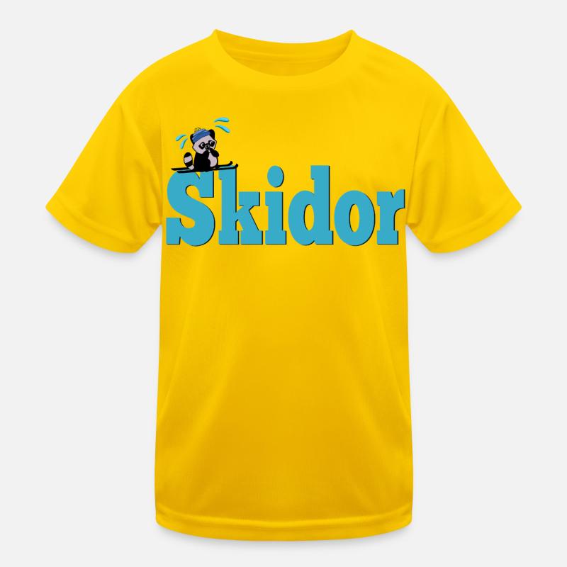 skis Kids Functional T-Shirt