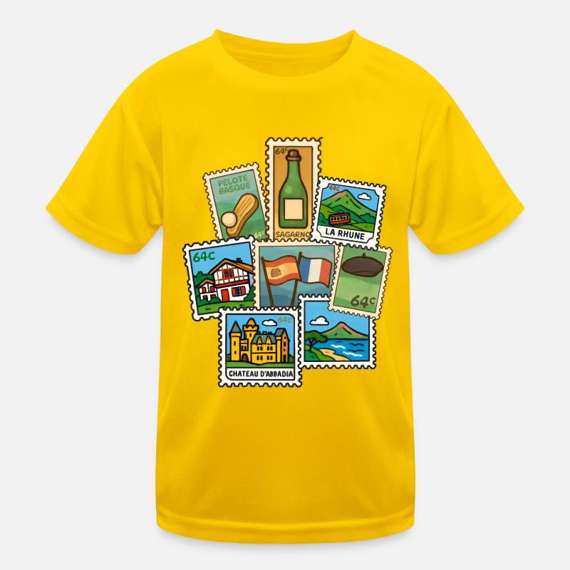Timbres Basques Pays Basque Euskadi Lauburu Fierté T-shirt sport Enfant