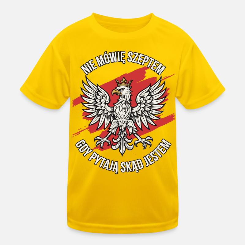 Polish Eagle Pride Statement Design - Kids Functional T-Shirt - egg yellow