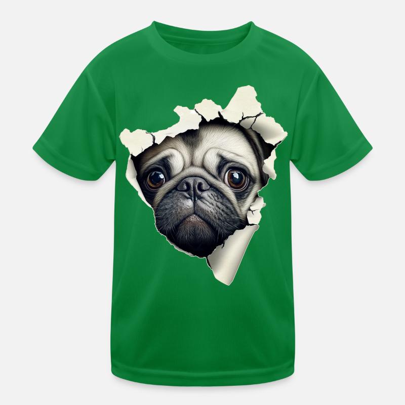 Mops Kinder Funktions-T-Shirt