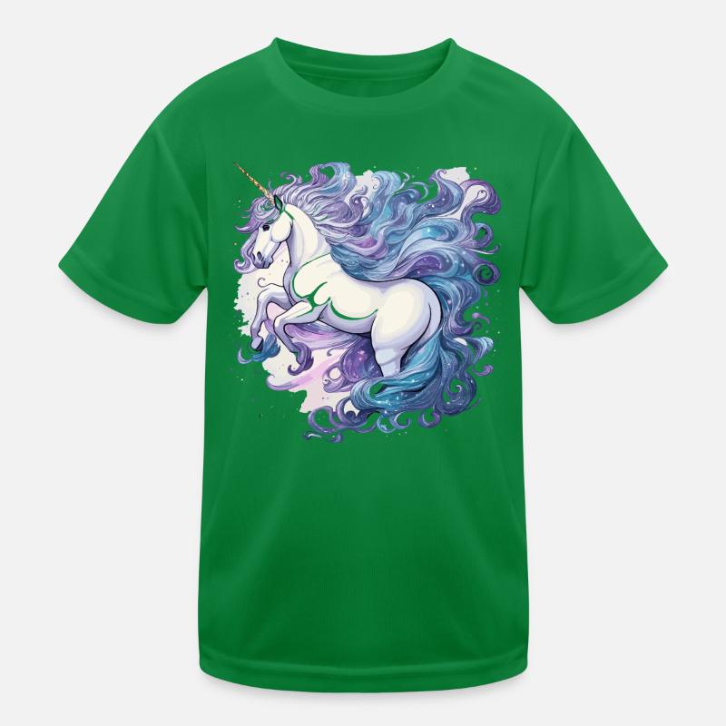 Moondream Unicorn with Shimmering Mane Kids Functional T-Shirt