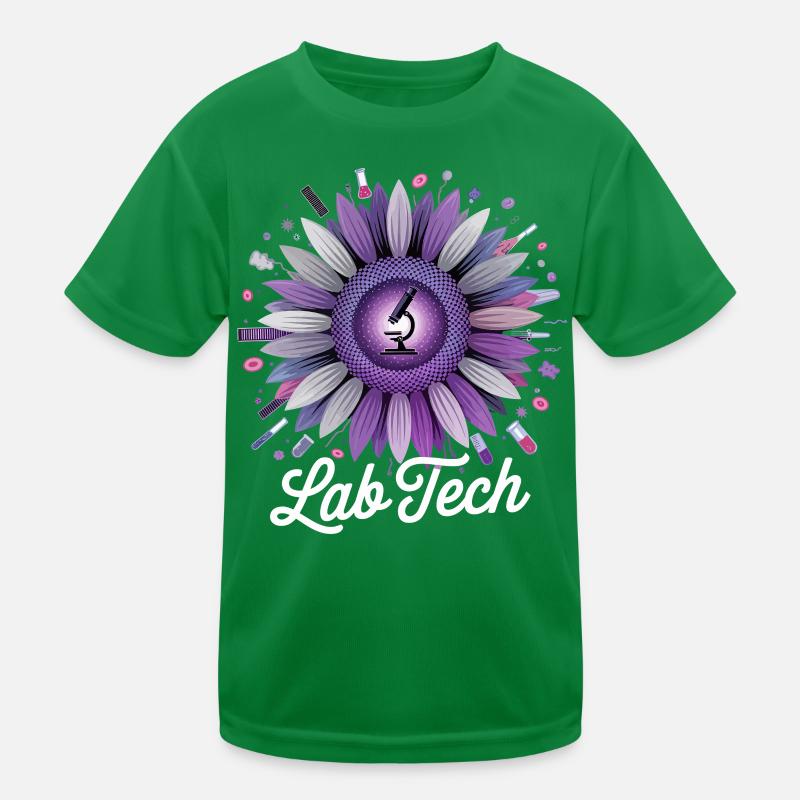 LabTech Sunflower Microscope Kids Functional T-Shirt