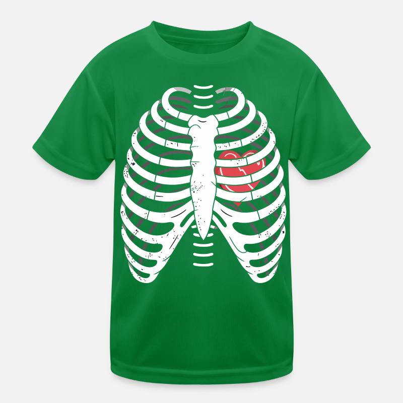 Rippenkorb mit Herz Kinder Funktions-T-Shirt
