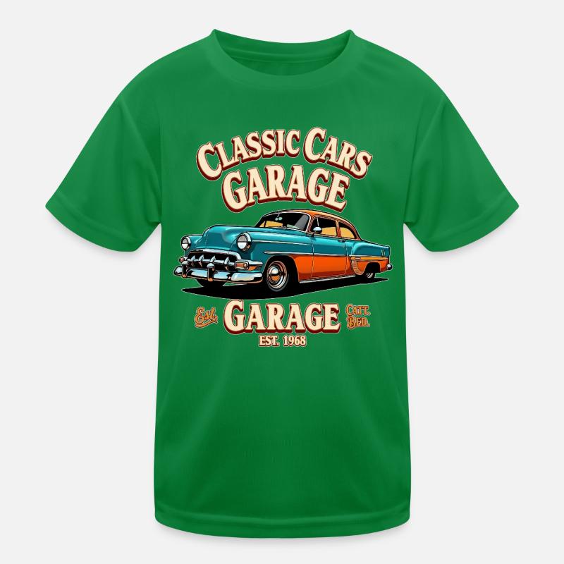 Impression de garage de voitures classiques T-shirt sport Enfant