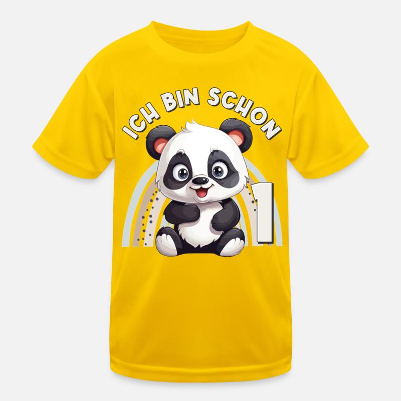 1er anniversaire panda Bear, arc-en-ciel mignon, mignon T-shirt sport Enfant