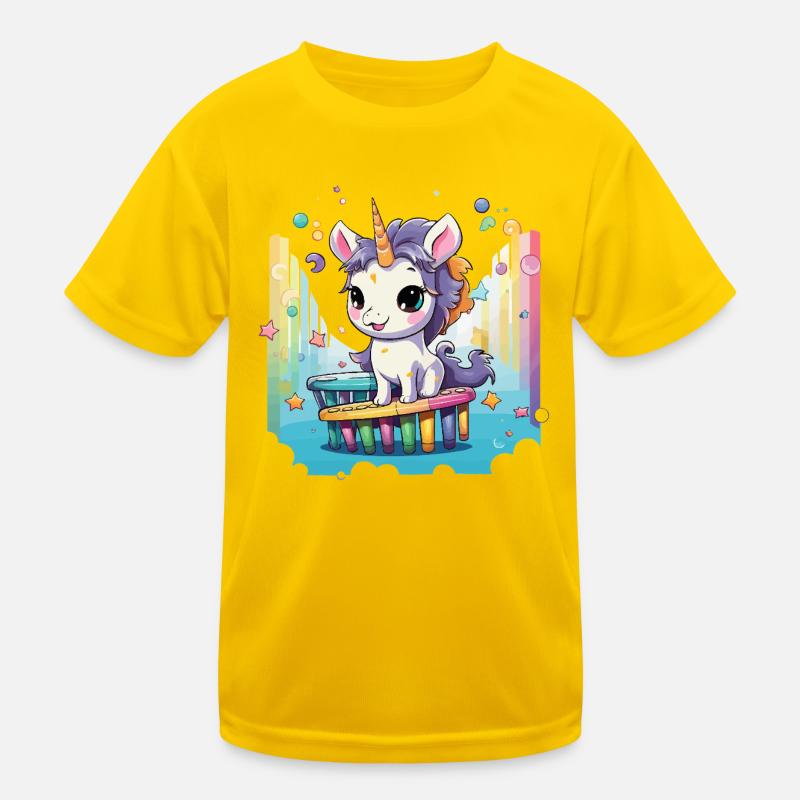 Pastel uni on rainbow slide Kids Functional T-Shirt