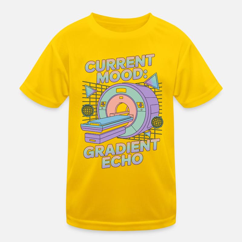 MRI Tech Current Mood Gradient Echo Radiographer Kids Functional T-Shirt