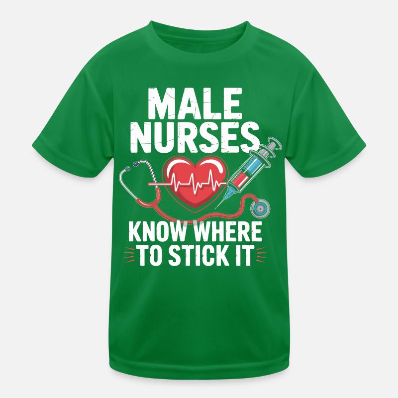 Medizinischer Männer Pflegewitz Kinder Funktions-T-Shirt