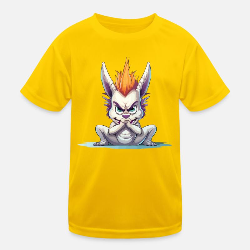 Angry Mohawk Bunny Kids Functional T-Shirt