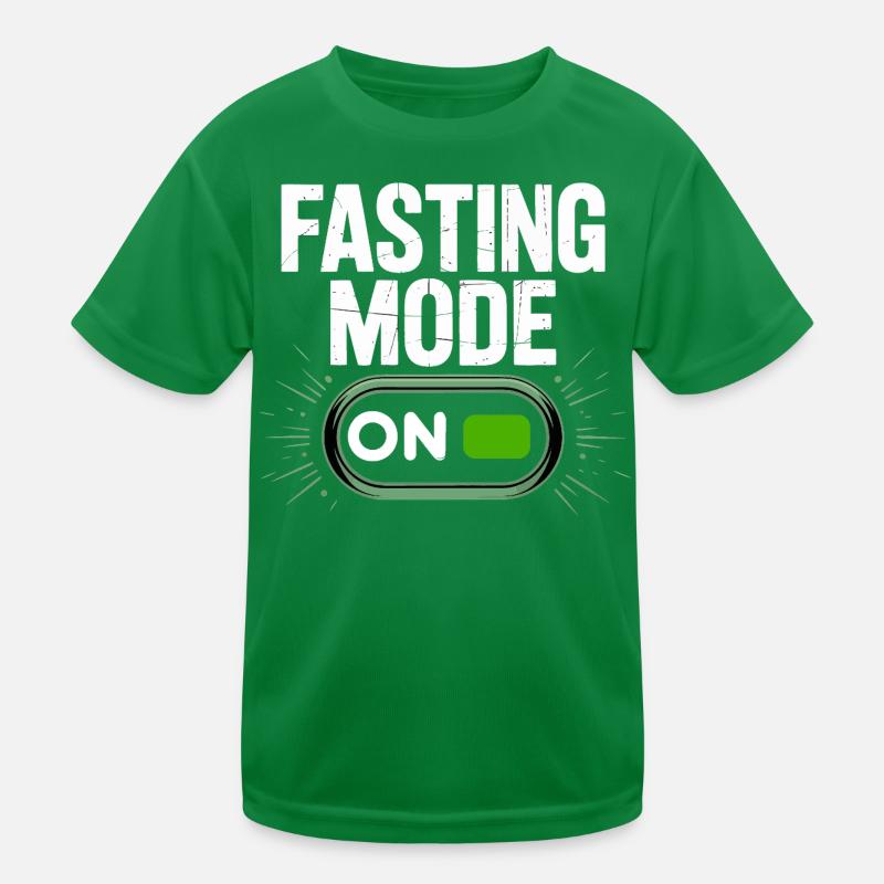 Fasting Mode ON Switch Design Kids Functional T-Shirt