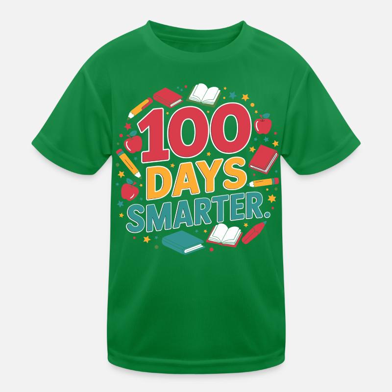 100 days smarter Kids Functional T-Shirt