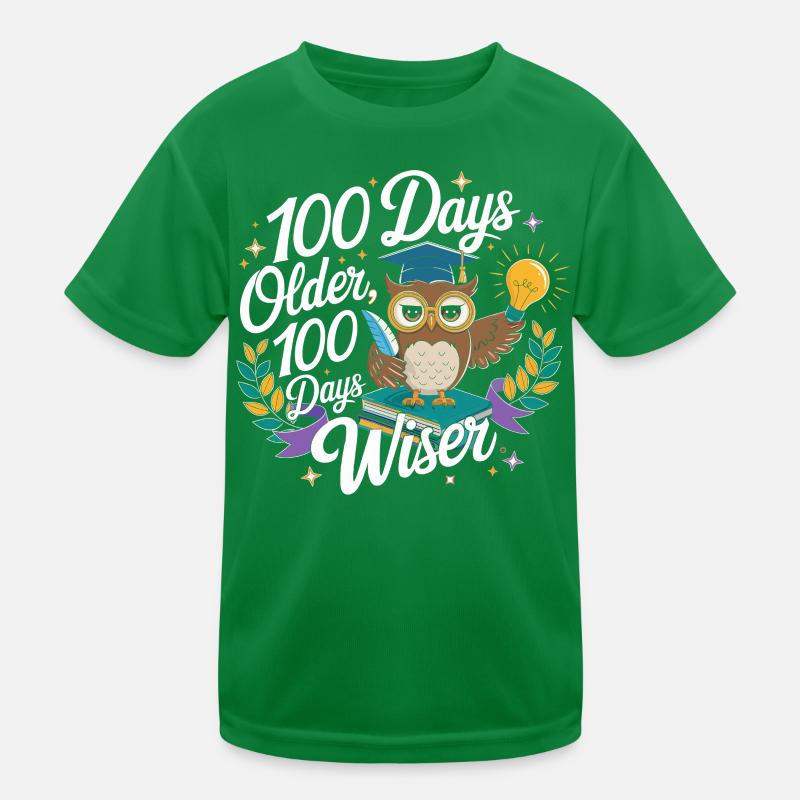 Wise owl: 100 days older Kids Functional T-Shirt