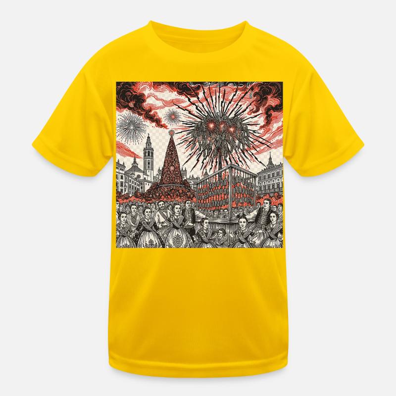 Valencia Fallas Tradition Kinder Funktions-T-Shirt