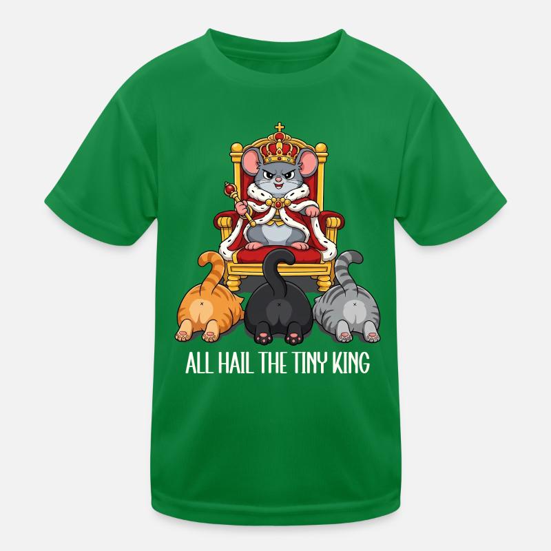 Tiny Mouse King Cats Cartoon Kids Functional T-Shirt