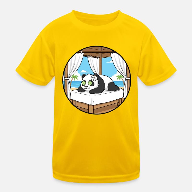 Spa plage Art relaxant de l’ours panda T-shirt sport Enfant