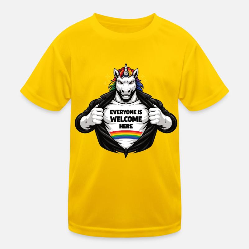 Diversity & Respect Rainbow Statement Design Kids Functional T-Shirt