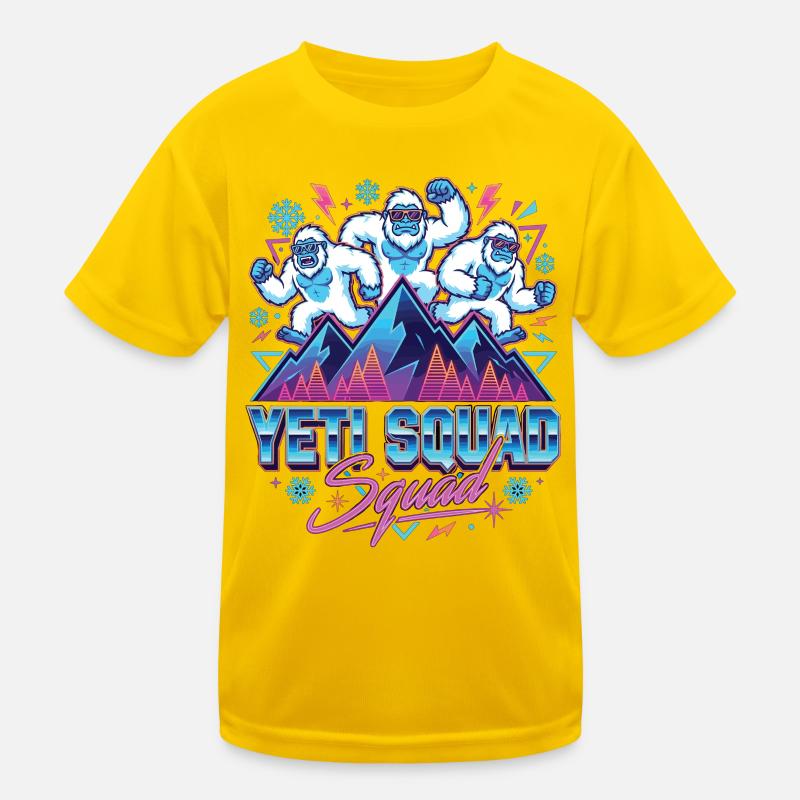 Yeti Squad Ski Snowboard Winter Kids Functional T-Shirt