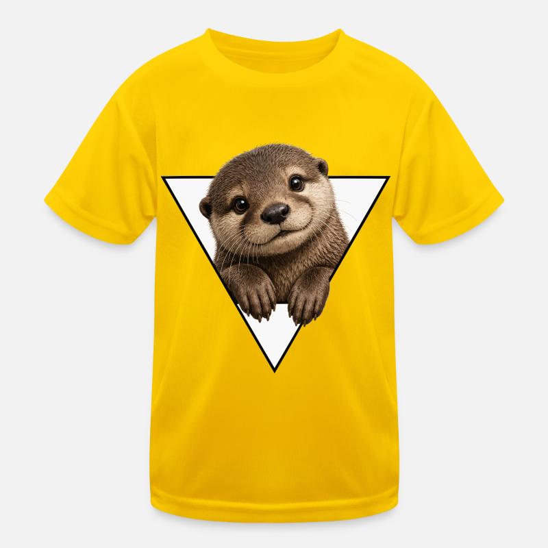 Otter View in Triangle Kids Functional T-Shirt
