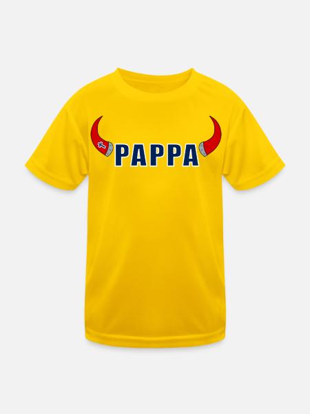 Papa norvégien - T-shirt sport Enfant - jaune d'œuf - Devant