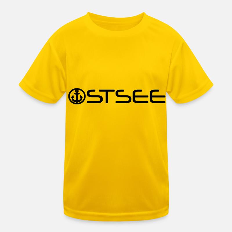 Ostsee mit Anker [black] Kinder Funktions-T-Shirt