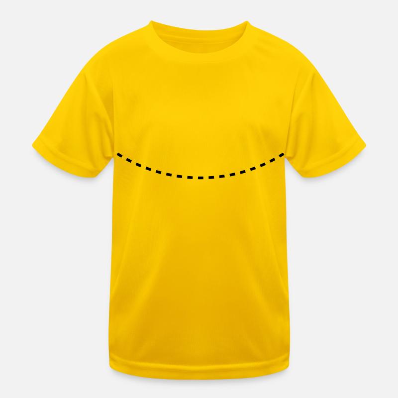 Dashed Curved Line Kids Functional T-Shirt