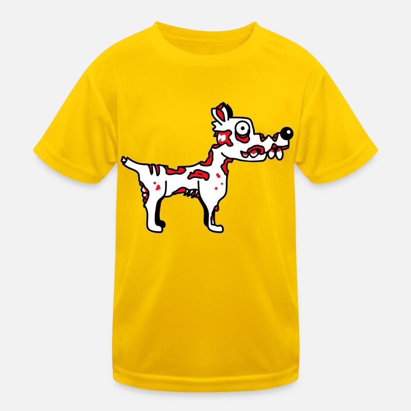 Dog Zombie Undead Halloween Horror Corpse Creepy Kids Functional T-Shirt