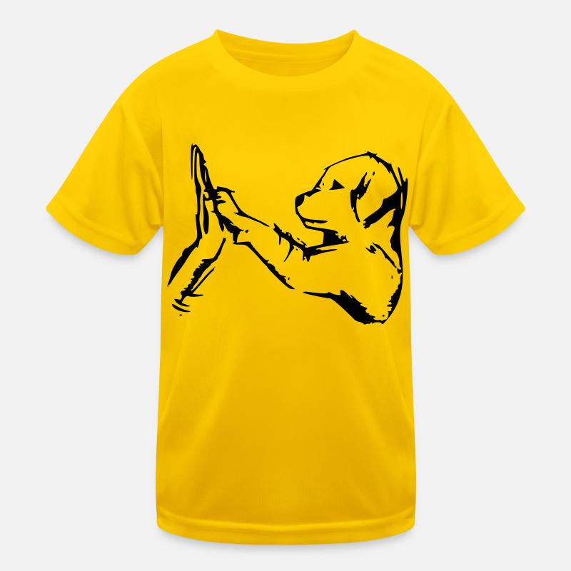 hund gibt 5 - high five Kinder Funktions-T-Shirt