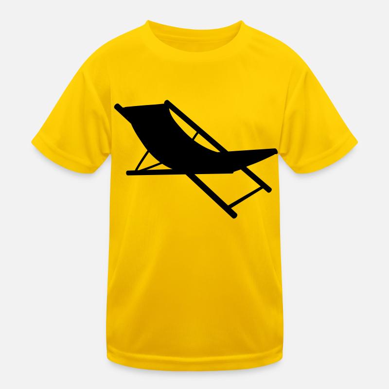 silhouette chaise longue chaise de plage vacances T-shirt sport Enfant