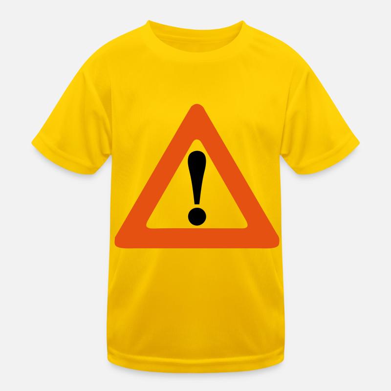 panneau danger icone exclamation triangle T-shirt sport Enfant