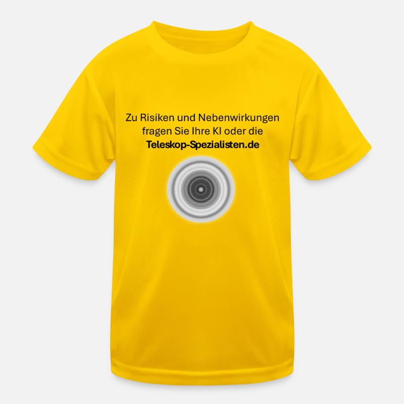 Astronomy Risks Side Effects Telescope Kids Functional T-Shirt