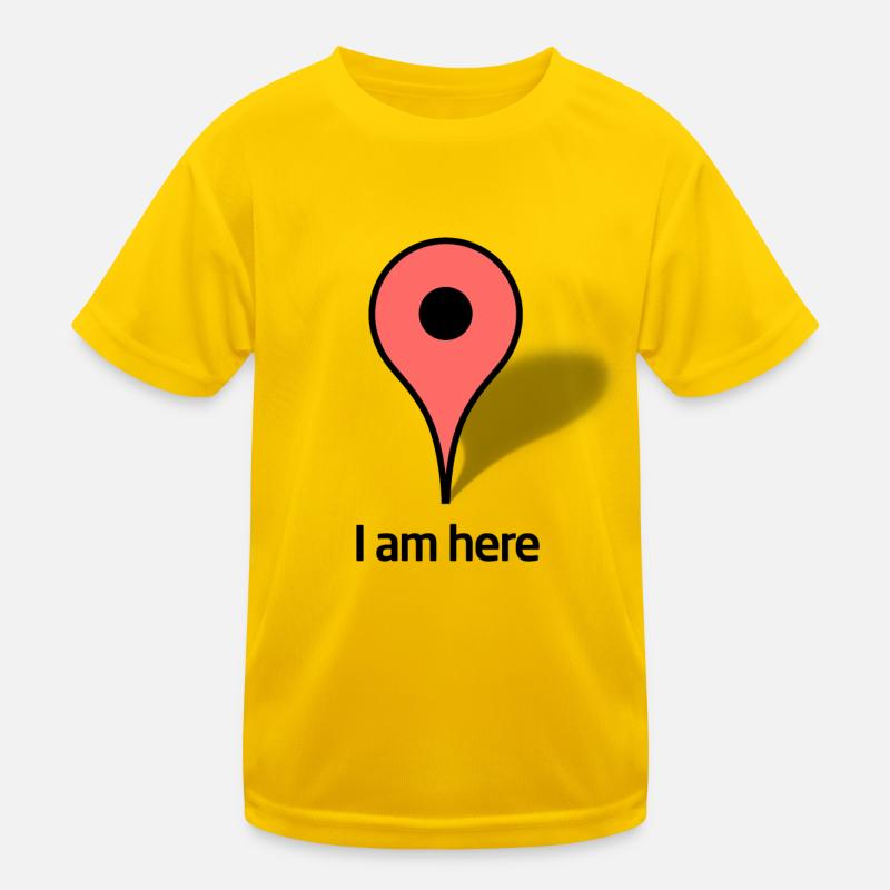 Google Map Marker Kids Functional T-Shirt