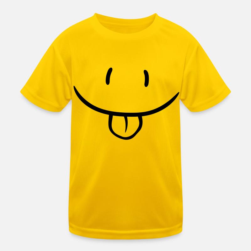 Comic Gesicht Frech Kinder Funktions-T-Shirt