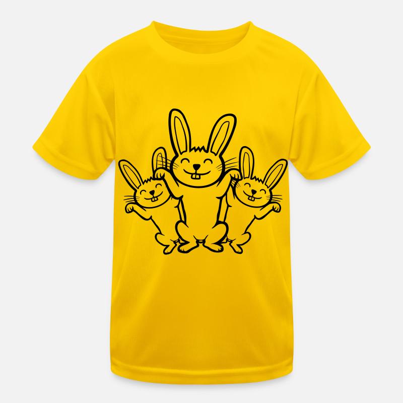 Équipe lapins heureux T-shirt sport Enfant