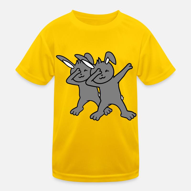 2 Hasen Dabbing Dab Dance Pose Tanzen Freunde Team Kinder Funktions-T-Shirt