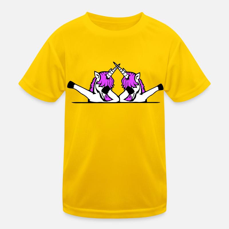 2 Licornes Dabbing Dab Danse Soirée Pose Geste Équipe T-shirt sport Enfant