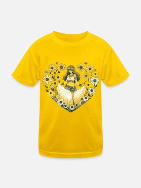 Belly Dancer Daisy - Kids Functional T-Shirt - egg yellow - Front