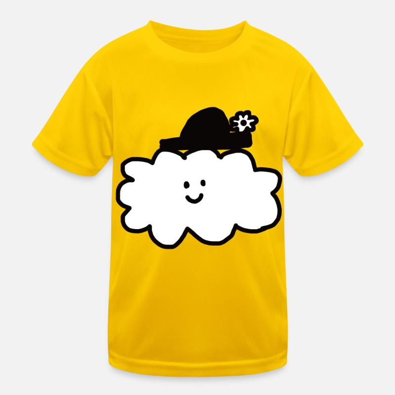 Cloud wearing a hat Kids Functional T-Shirt