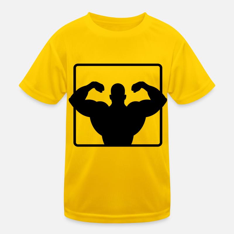 bodybuilder Kinder Funktions-T-Shirt