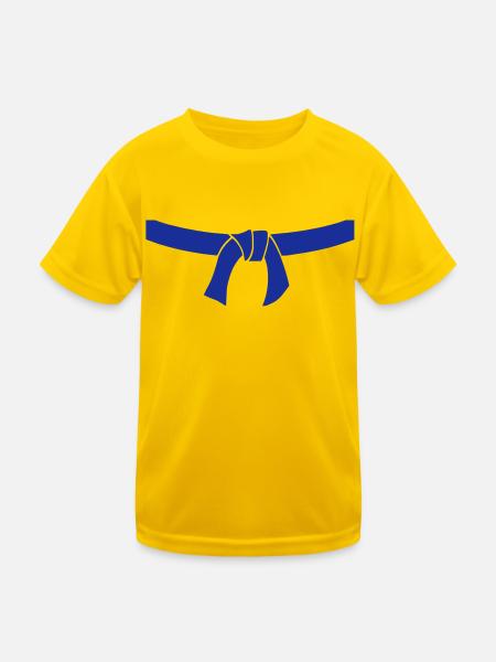 Gürtel Kampfsport - Kinder Funktions-T-Shirt - Eigelb