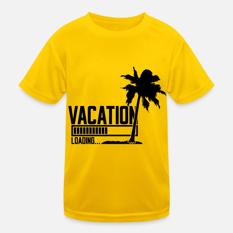 vacation palm sea beach vacation loading ladebalk Kids Functional T-Shirt