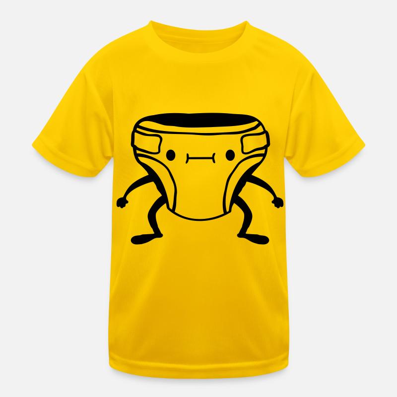 Lebendige Windel Gesicht Kinder Funktions-T-Shirt