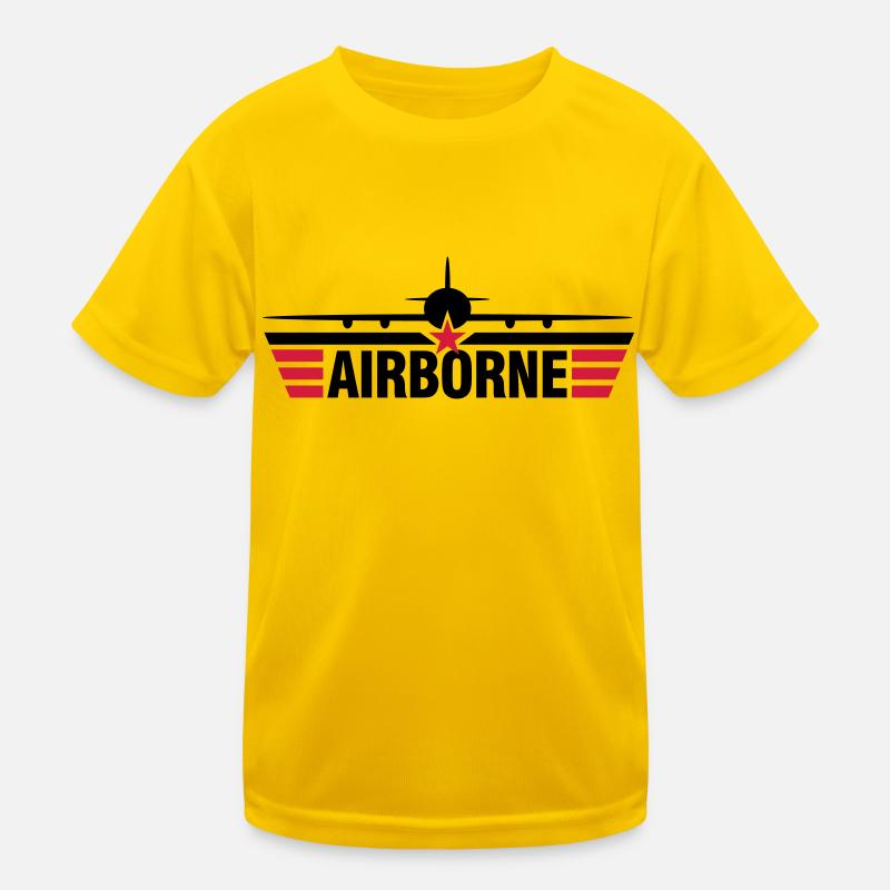 AIRBORNE - Kids Functional T-Shirt - egg yellow
