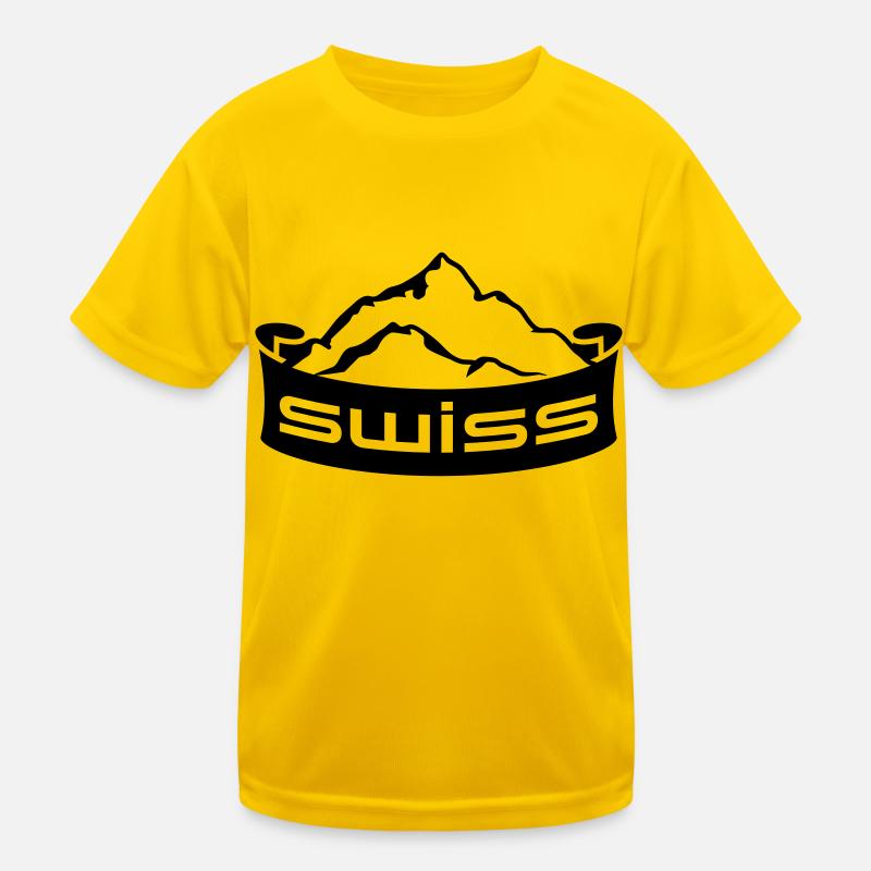 Swiss Mountain Banner Logo T-shirt sport Enfant