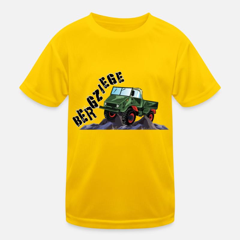 Bergziege - Unimog - Offroad - Oldtimer Kinder Funktions-T-Shirt